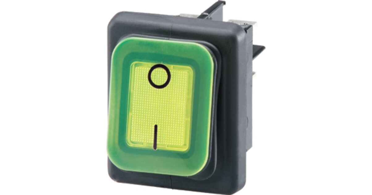 Interrupteur à Bascule étanche Vert 16A 250V AC, 4 Broches DPST - Neuf, Générique